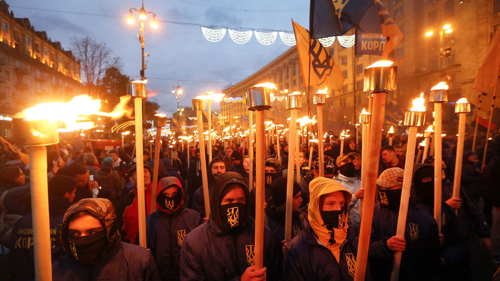 Марш националистов в Киеве, Украина - ИноСМИ, 1920, 29.11.2022