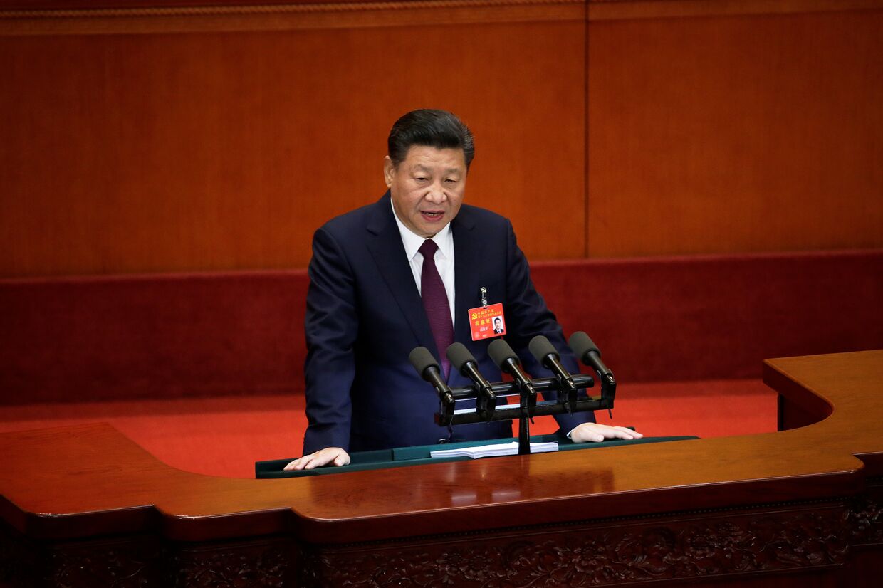 Председатель КНР Си Цзиньпин на открытии 19-го съезда Коммунистической партии Китая