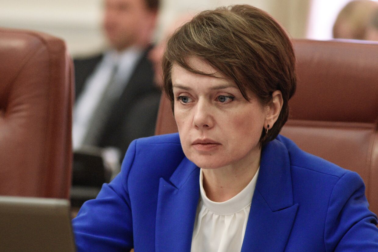Министр образования и науки Украины Лилия Гриневич на заседании Кабинета министров Украины в Киеве