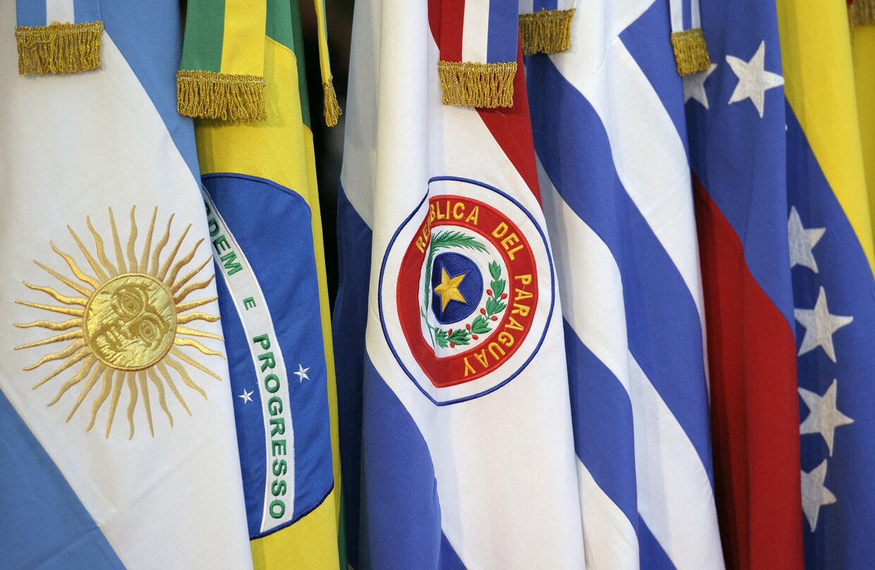 Флаги стран-участниц саммита Меркосур в Аргентине