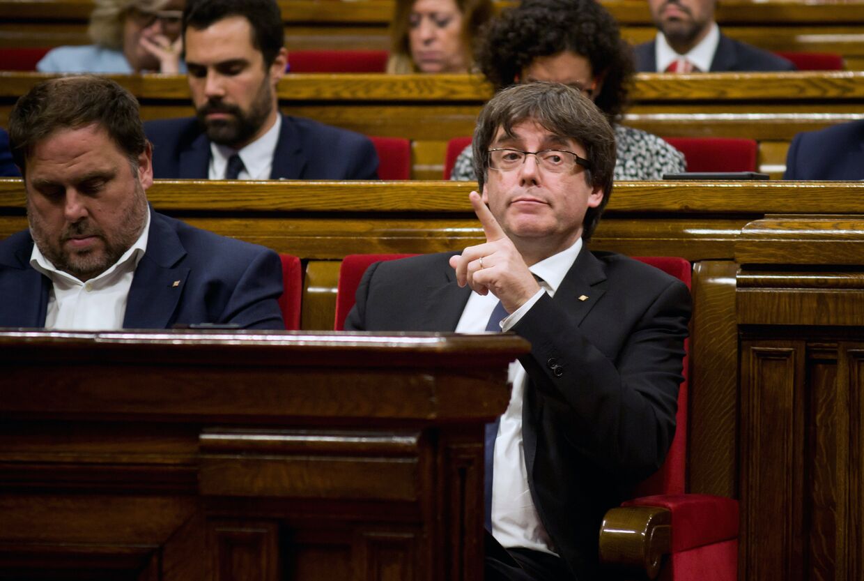 Ситуация у парламента Каталонии в Барселоне