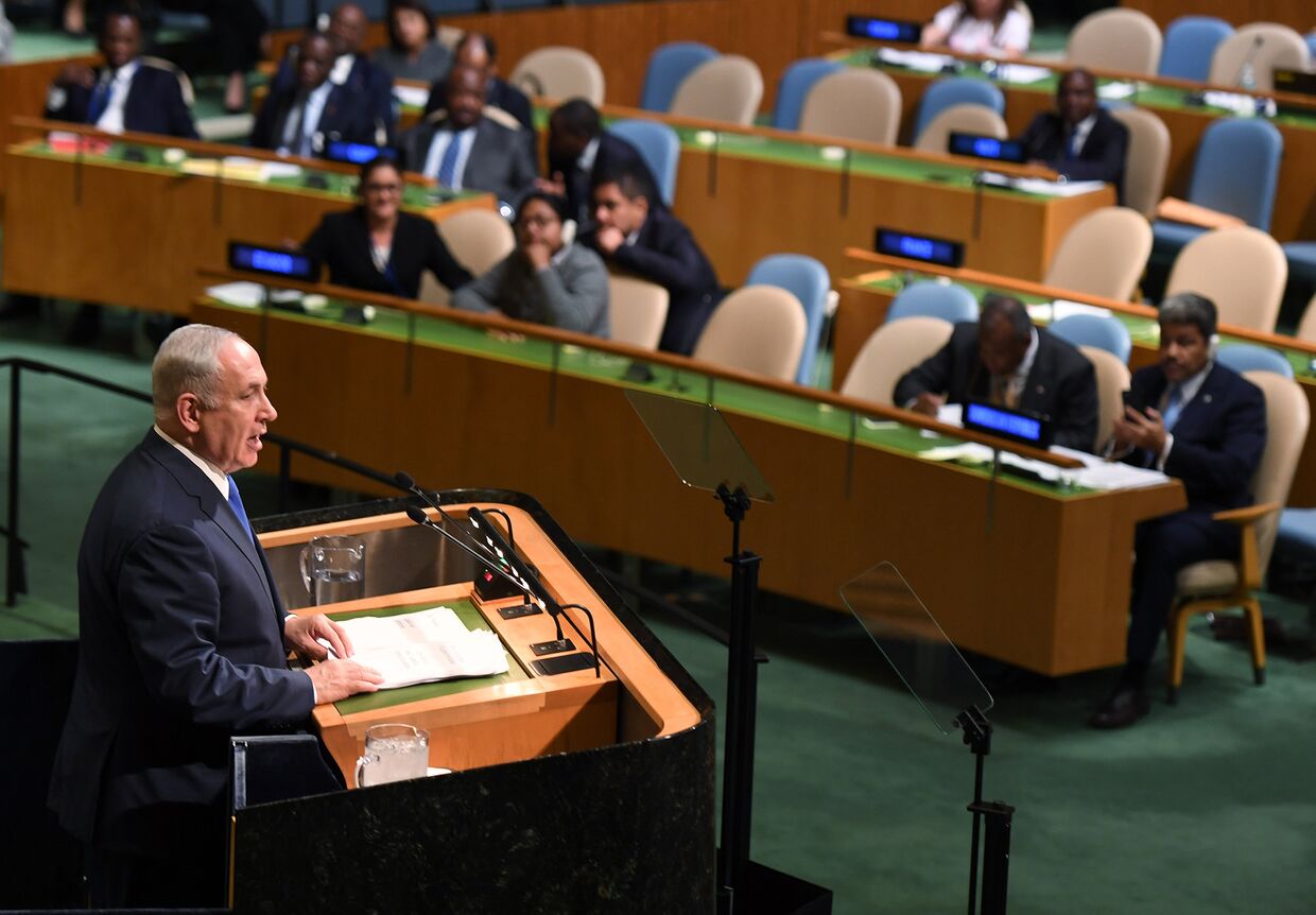 Премьер-министр Израиля Биньямин Нетаньяху на 72-й сессии Генеральной Ассамблеи ООН