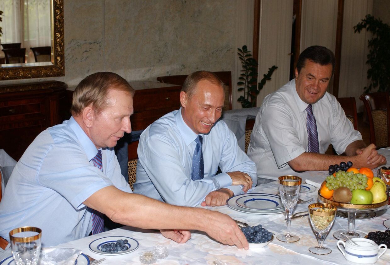 Л.Кучма, В.Путин, В.Янукович