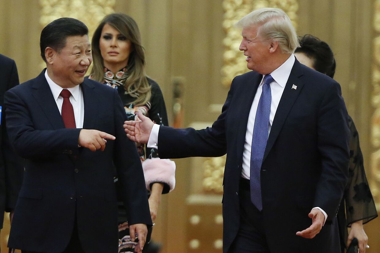 Президент США Дональд Трамп и председатель КНР Си Цзиньпин в Пекине