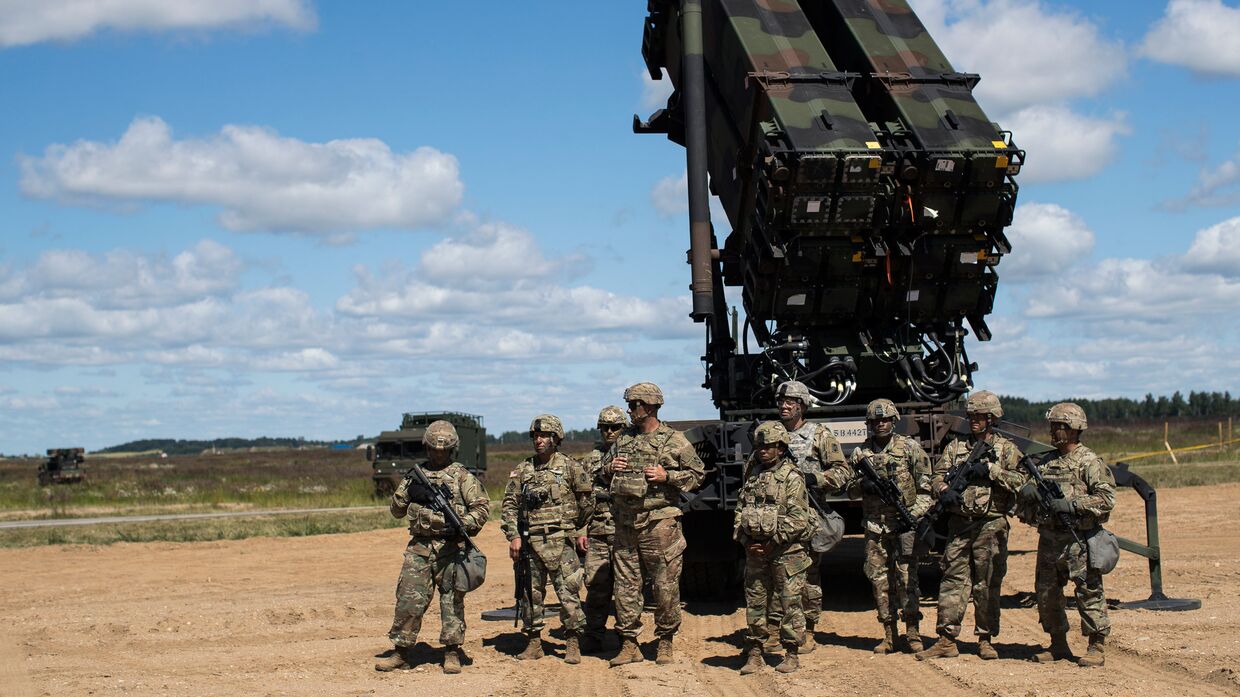 Американский ракетный комплекс Patriot во время учений НАТО в Литве