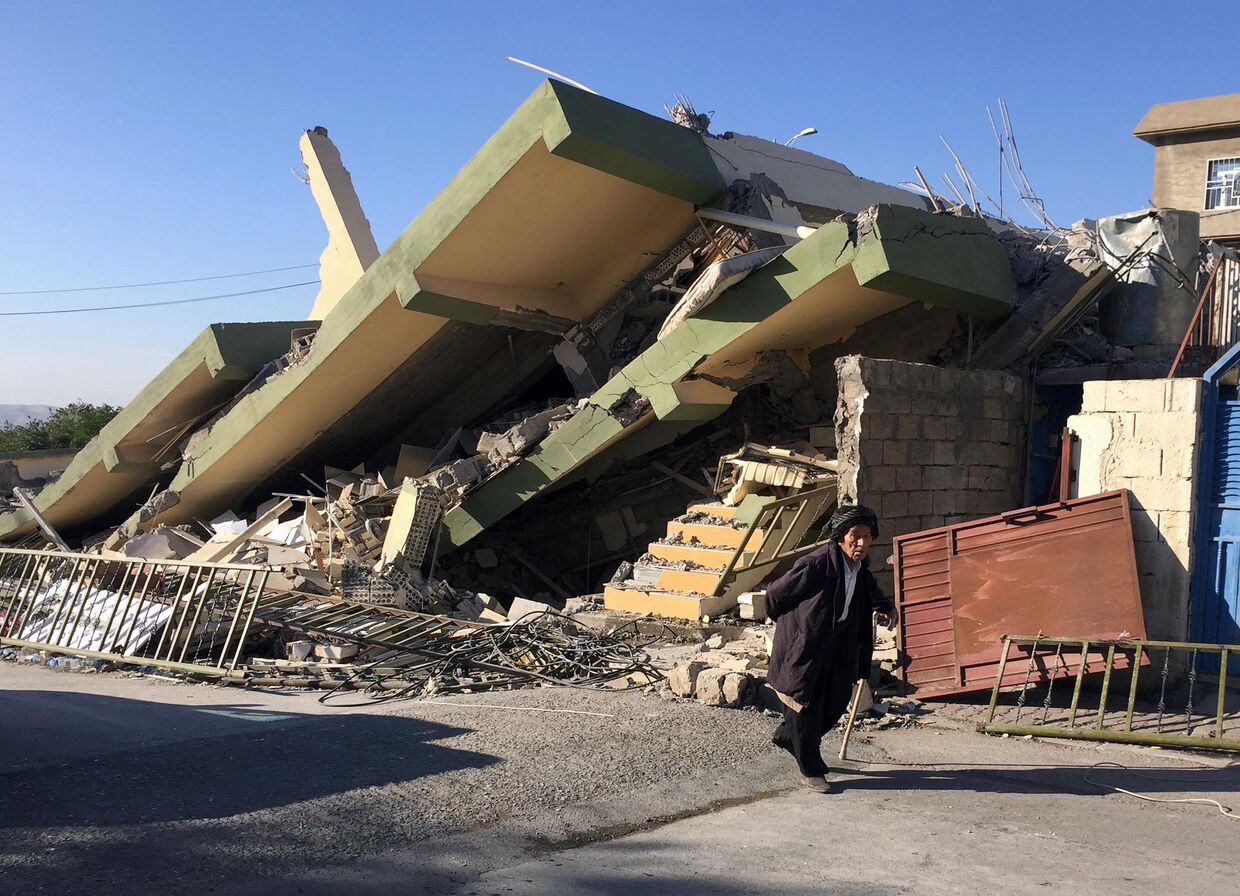 Последствия землетрясения в провинции Сулеймания, Ирак. 13 ноября 2017