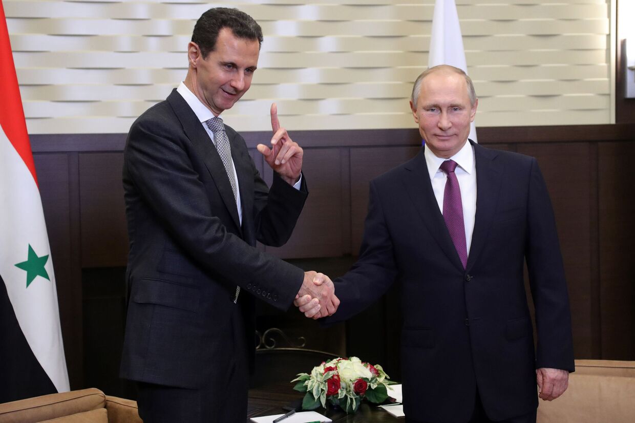 Владимир Путин и президент Сирии Башар Асад во время встречи. 21 ноября 2017