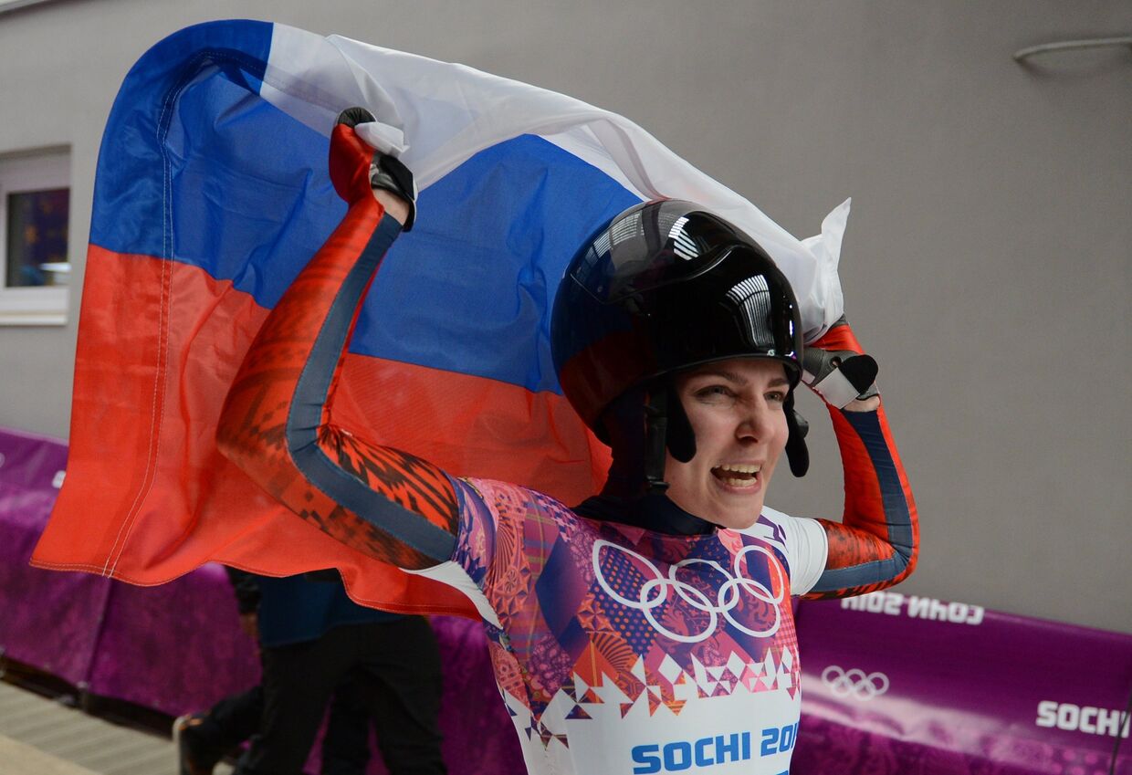 Елена Никитина (Россия) на финише
