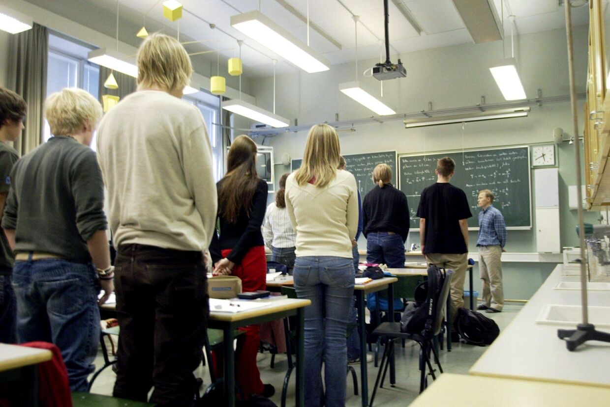 Ученики средней школы в Хельсинки, Финляндия