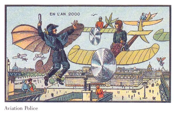 Карточка серии «Франция в 2000 году» — «Воздушные полицейские»