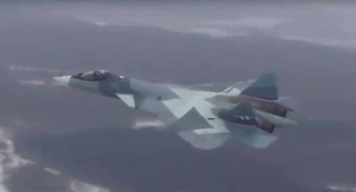 Первый полет Су-57 с новым двигателем