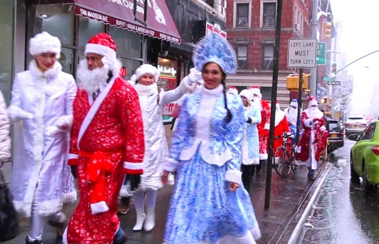 Дед Мороз в Нью-Йорке
