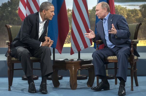 В.Путин встретился с Б.Обамой в рамках саммита G8 В.Путин встретился с Б.Обамой в рамках саммита G8
