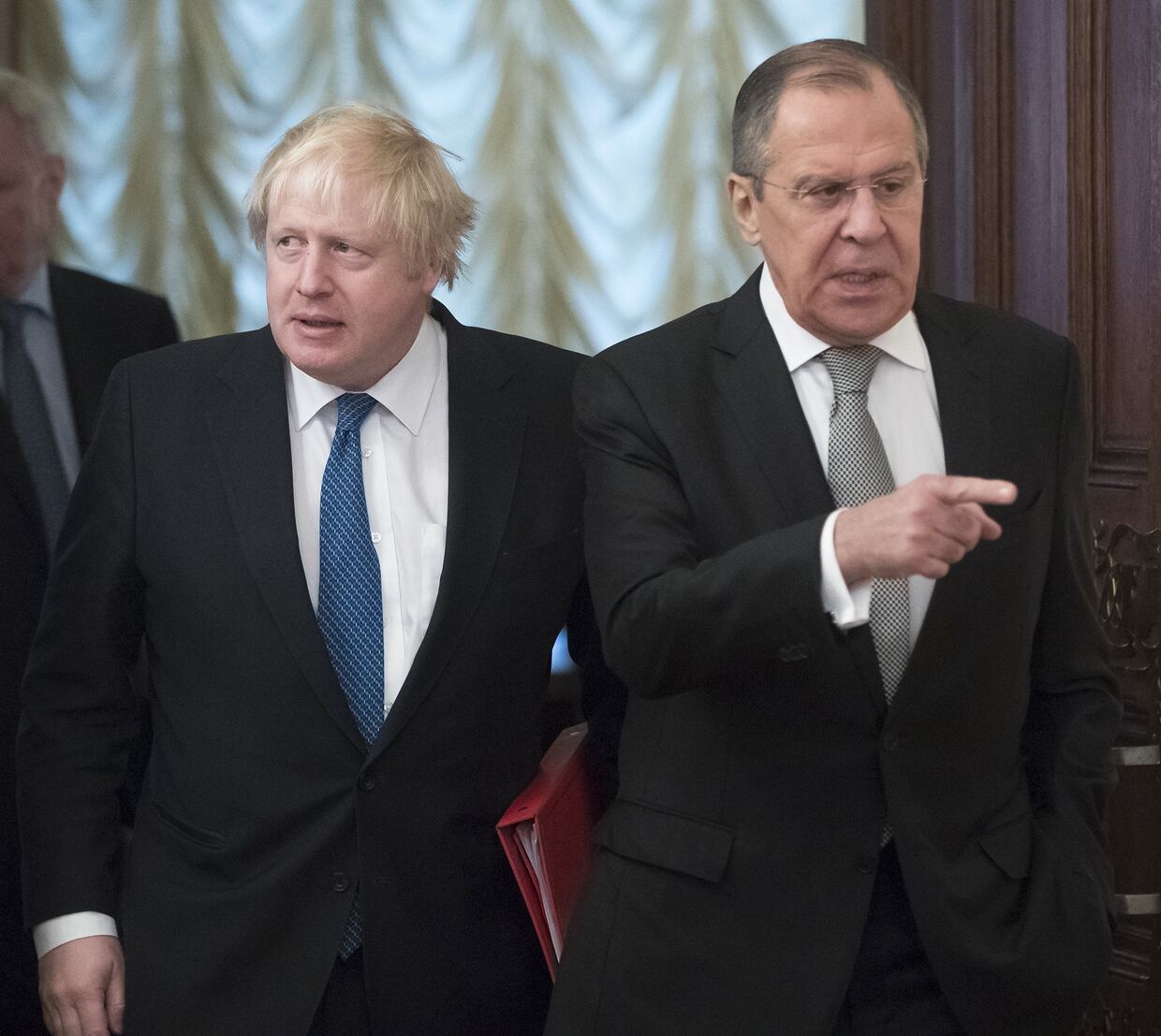 Министр иностранных дел России Сергей Лавров и министр иностранных дел Великобритании Борис Джонсон