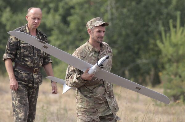 Украинский беспилотник во время учений Украинский беспилотник во время учений