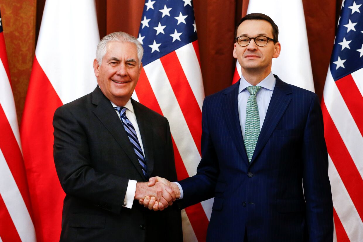 Государственный секретарь США Рекс Тиллерсон и премьер-министр Польши Матеуш Моравецкий