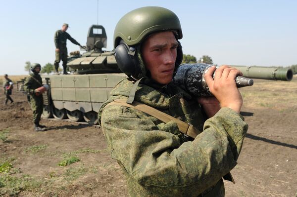 Учения танковых подразделений в Ростовской области