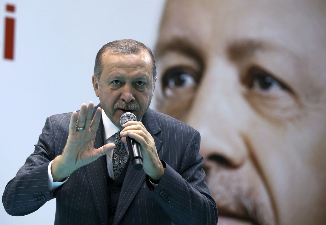 Президент Турции Тайип Эрдоган в Турции. 28 января 2018