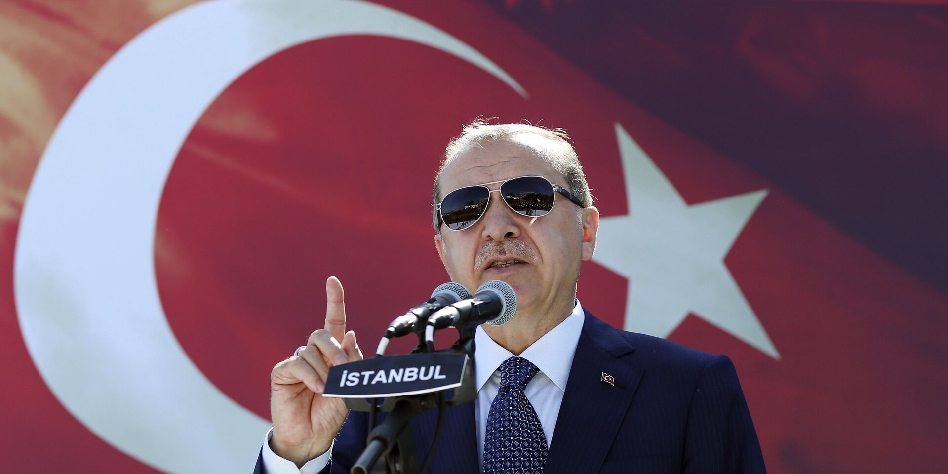 Президент Турции Реджеп Тайип Эрдоган выступает с речью в Стамбуле - ИноСМИ, 1920, 12.06.2021