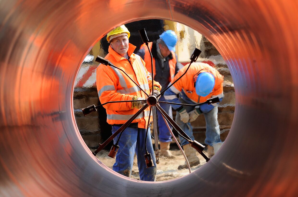 Сварка труб на строительстве газопровода в Германии