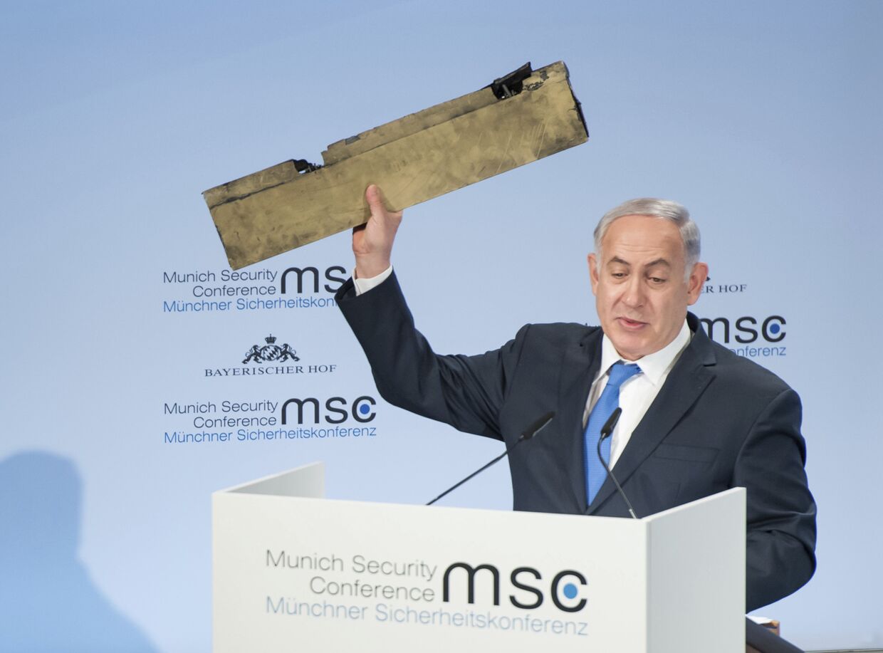 Премьер-министр Израиля Биньямин Нетаньяху на Мюнхенской конференции по безопасности. 18 февраля 2018 года