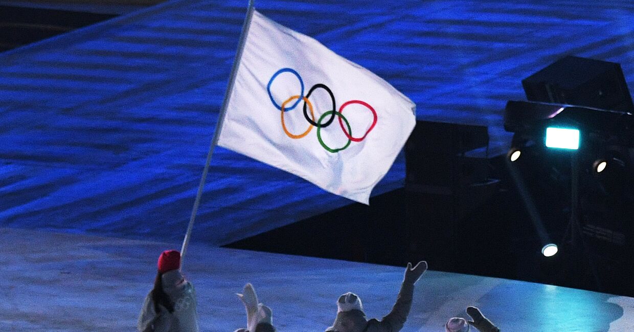 Олимпийские атлеты из России на церемонии открытия XXIII зимних Олимпийских игр в Пхенчхане.