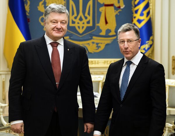 Президент Украины Петр Порошенко и специальный представитель США по Украине Курт Волкер в Киеве Президент Украины Петр Порошенко и специальный представитель США по Украине Курт Волкер в Киеве