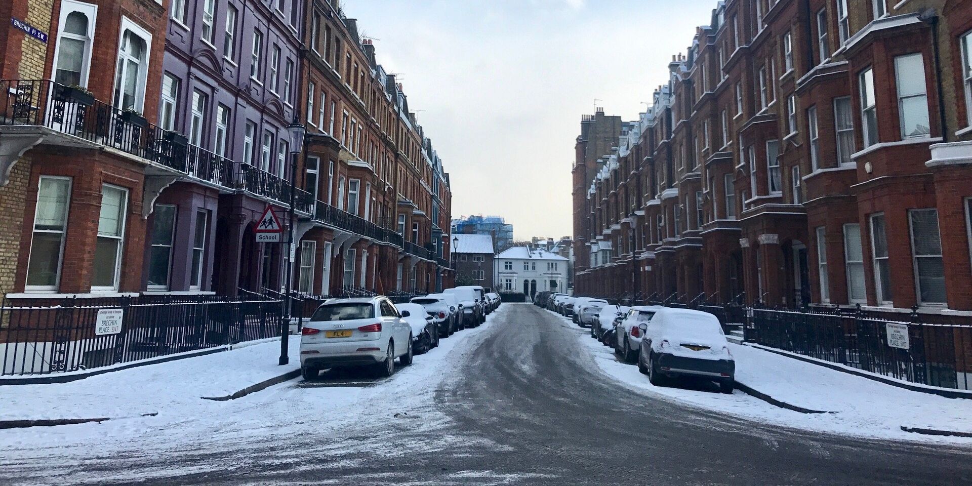 Снег, выпавший на улицах Лондона. 28 февраля 2018 - ИноСМИ, 1920, 03.04.2022
