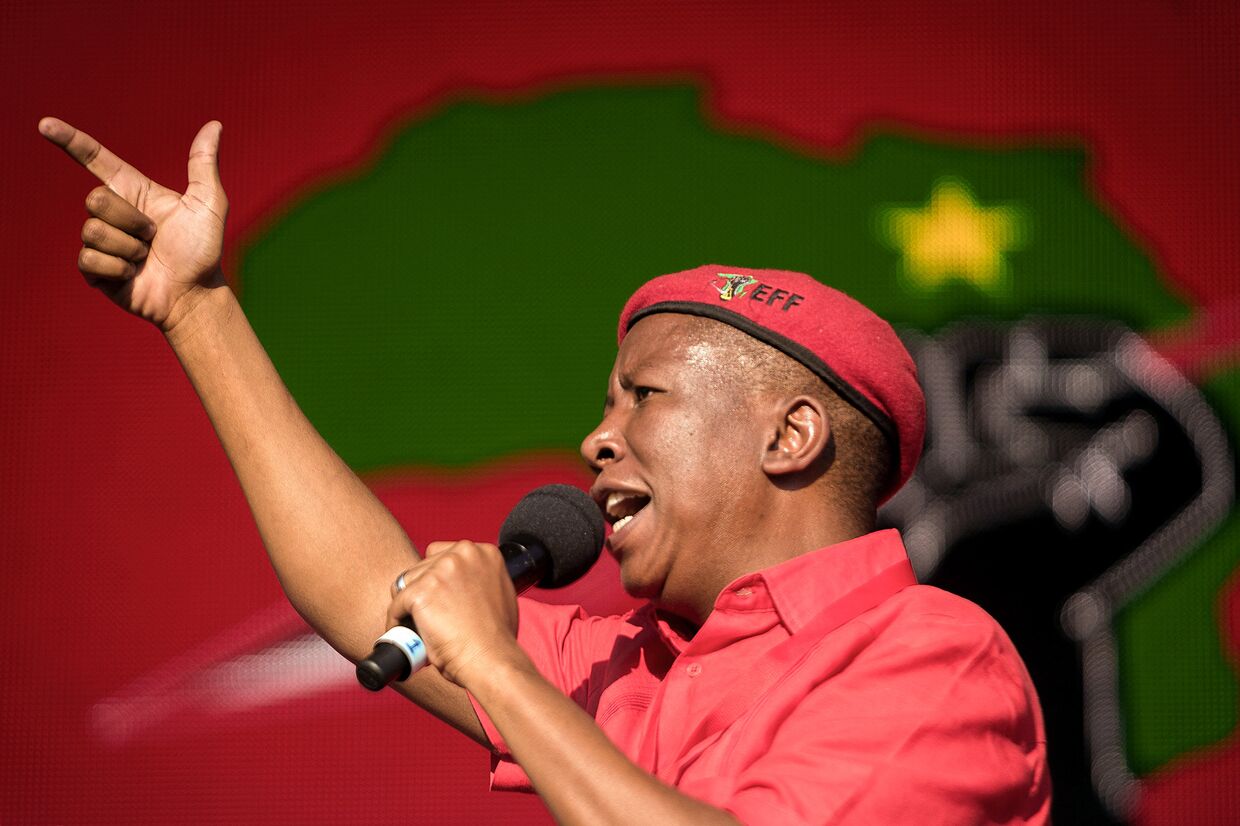 Лидер южноафриканской радикально-левой оппозиционной партии «Борцы за экономическую свободу» Джулиус Малема