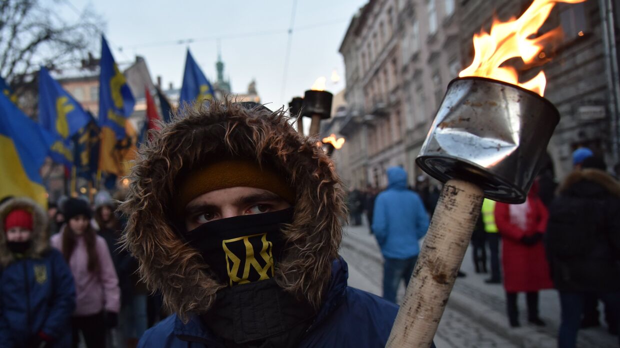 Марш националистов во Львове