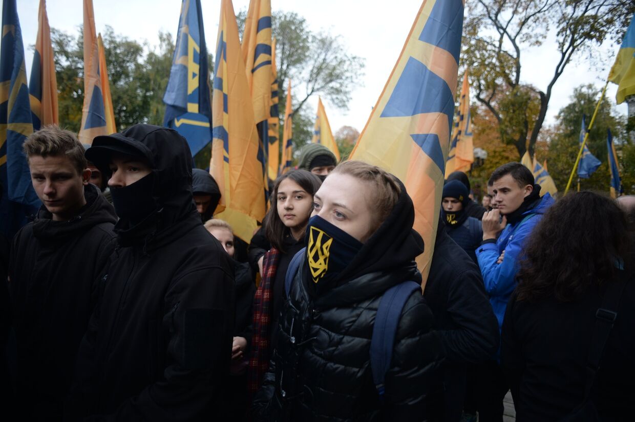 Шествие УПА (запрещена в России) в Киеве. 14 октября 2017