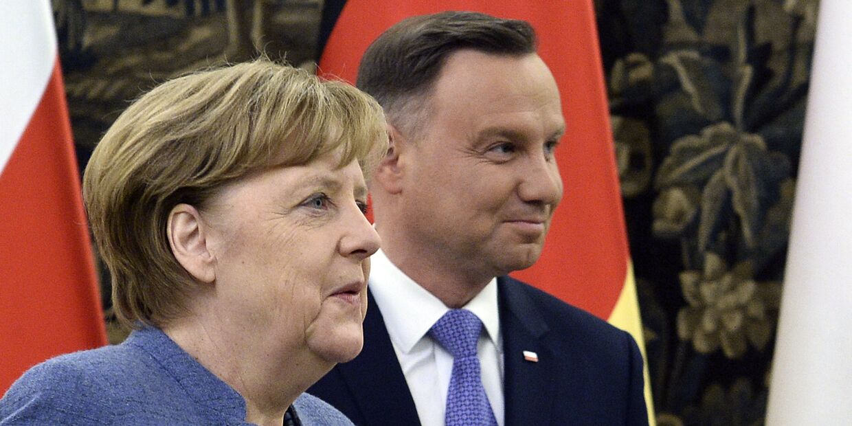 Канцлер Германии Ангела Меркель и президент Польши Анджей Дуда
