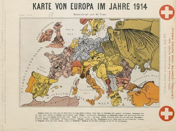 Немецкая карикатура 1914 года