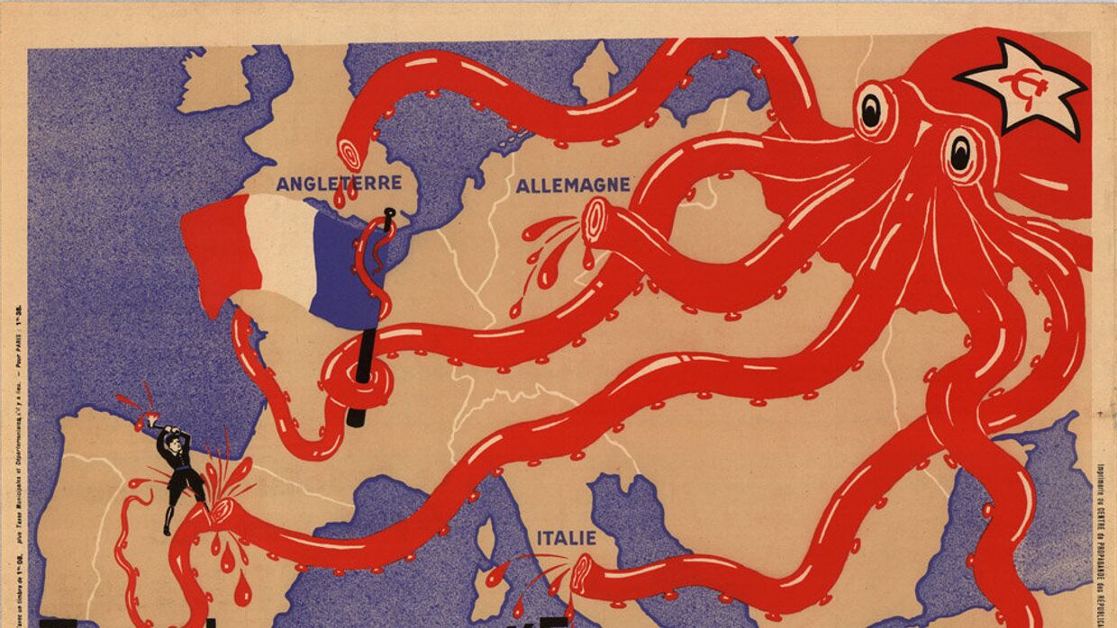 Каррикатурная карта Европы, 1937 год