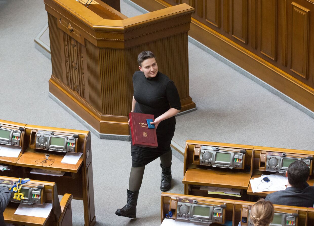 Надежда Савченко на заседании Верховной Рады Украины. 22 марта 2018