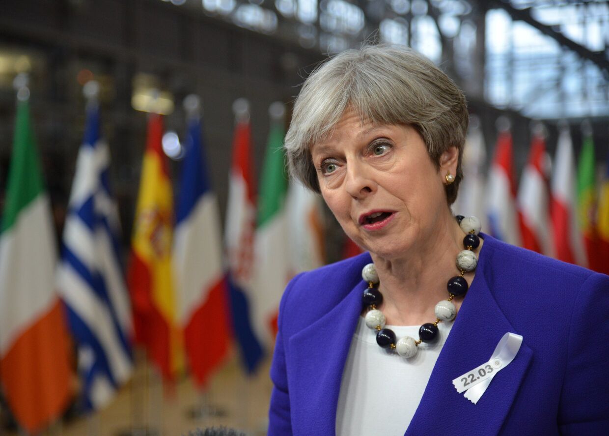 Премьер-министр Великобритании Тереза Мэй на саммите ЕС в Брюсселе