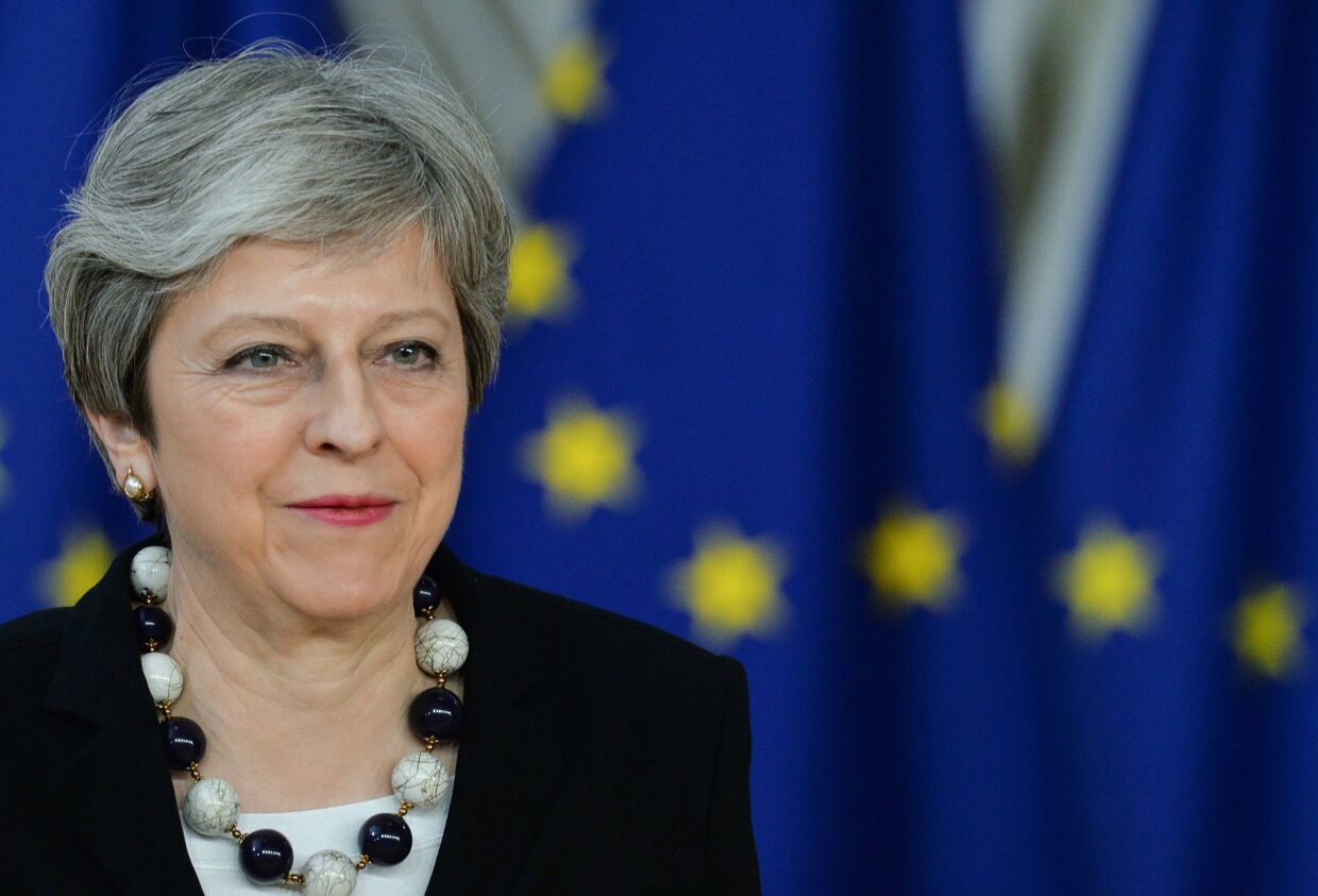Премьер-министр Великобритании Тереза Мэй на саммите ЕС в Брюсселе. 24 марта 2018
