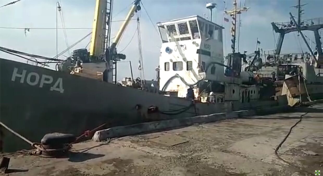 Задержанное в украинской части территориальных вод Азовского моря рыболовецкое судно Норд
