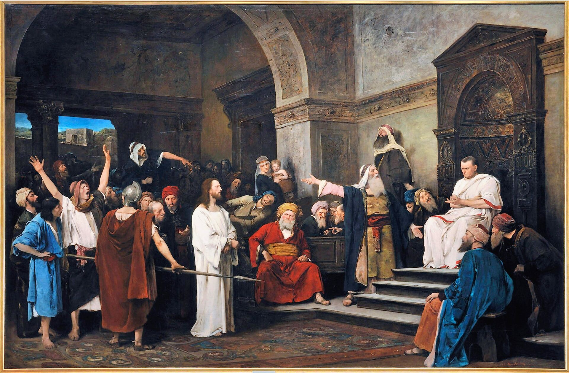 Христос перед Пилатом, Михай Мункачи, 1881 год - ИноСМИ, 1920, 03.01.2024