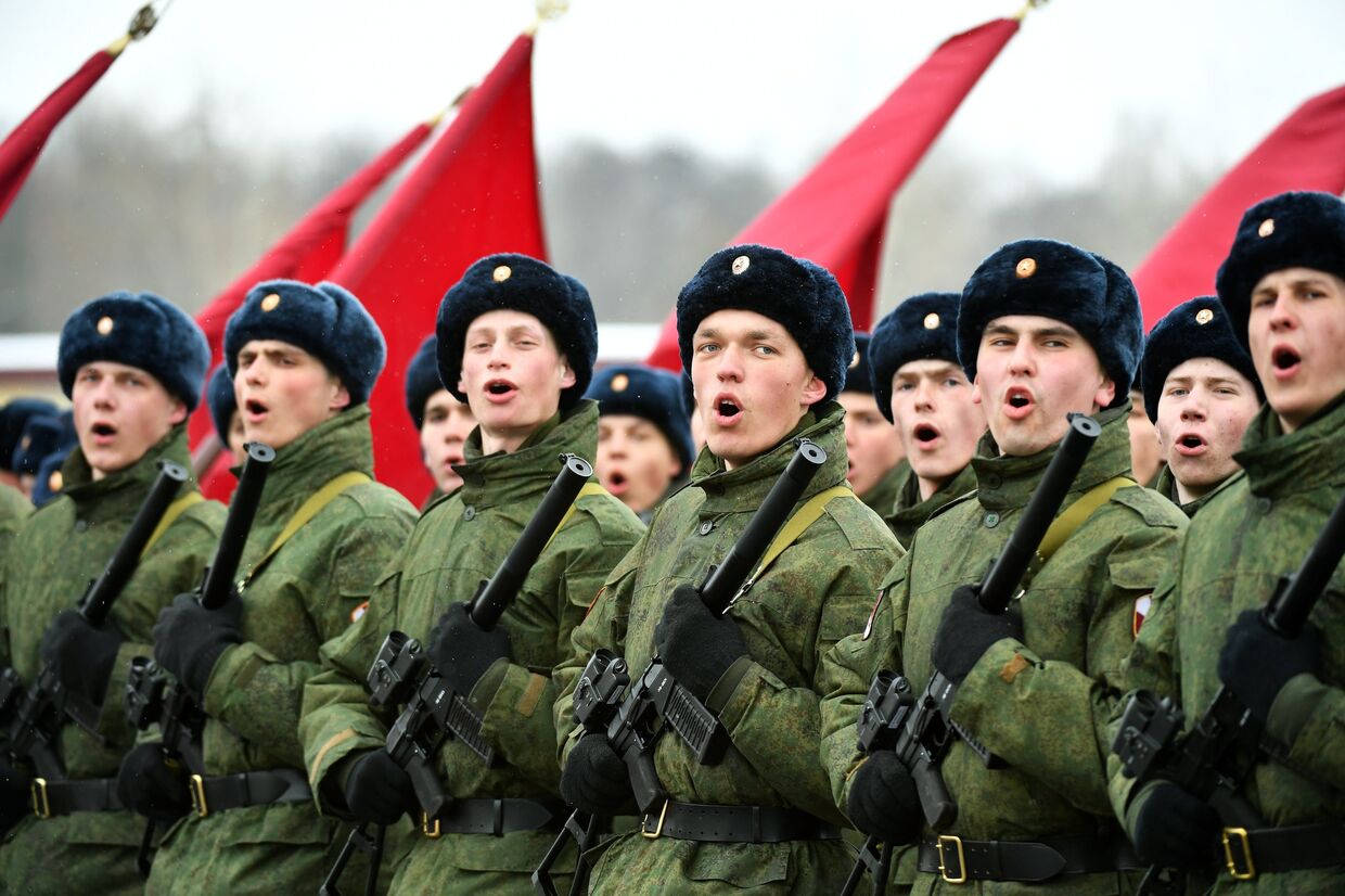 Репетиция войск Росгвардии, участвующих в Параде Победы