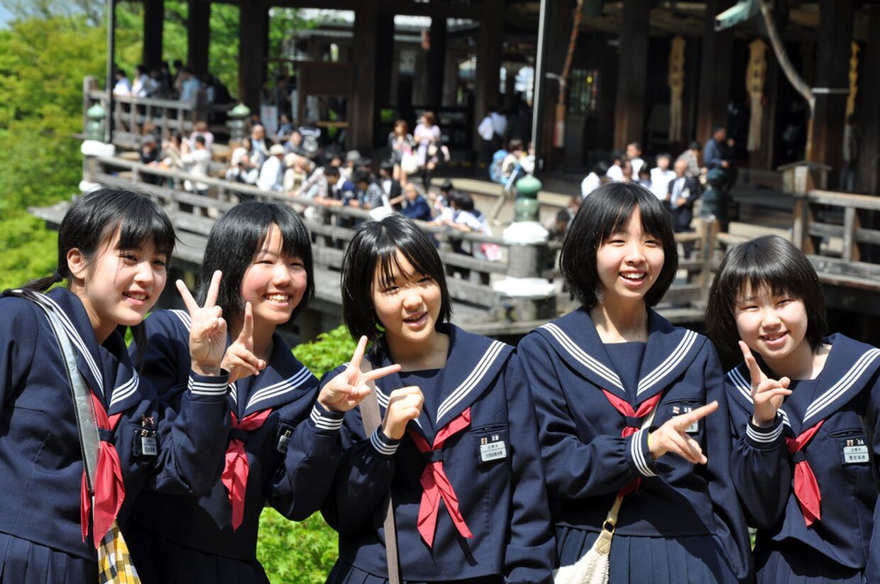 Японские школьники. Архивное фото