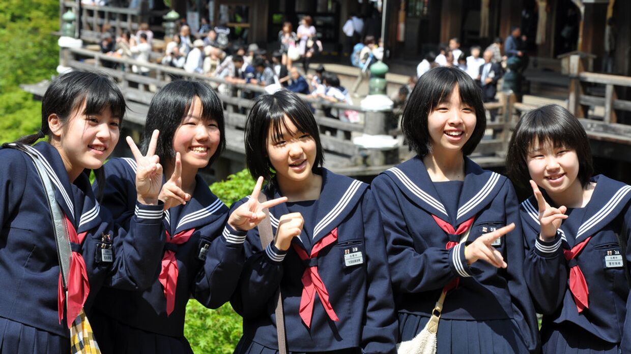Японские школьники. Архивное фото