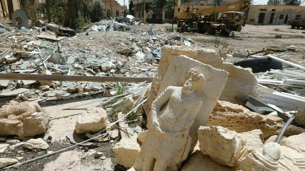 Разрушения в Дамаске в Сирии. 14 апреля 2018