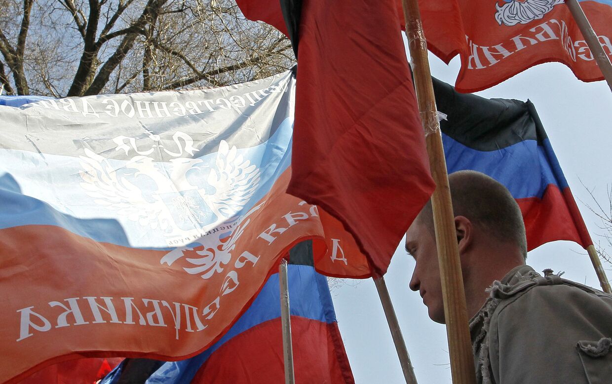 Митинг в честь четвертой годовщины основания ДНР в Донецке