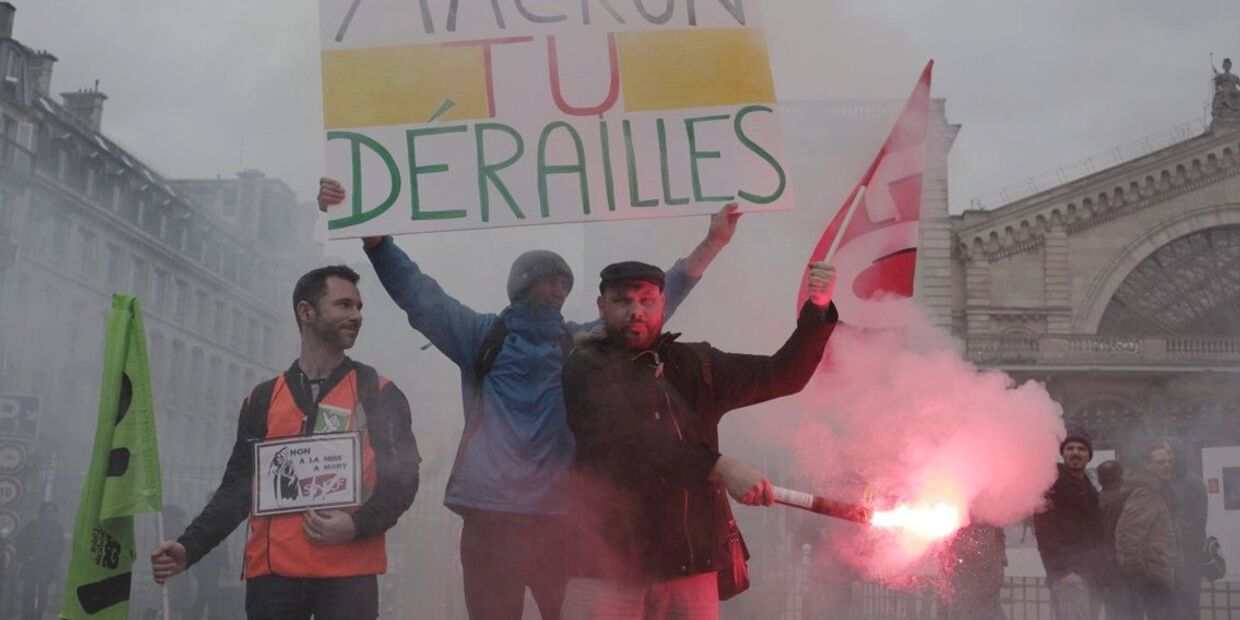 Забастовка работников железных дорог во Франции. 3 апреля 2018