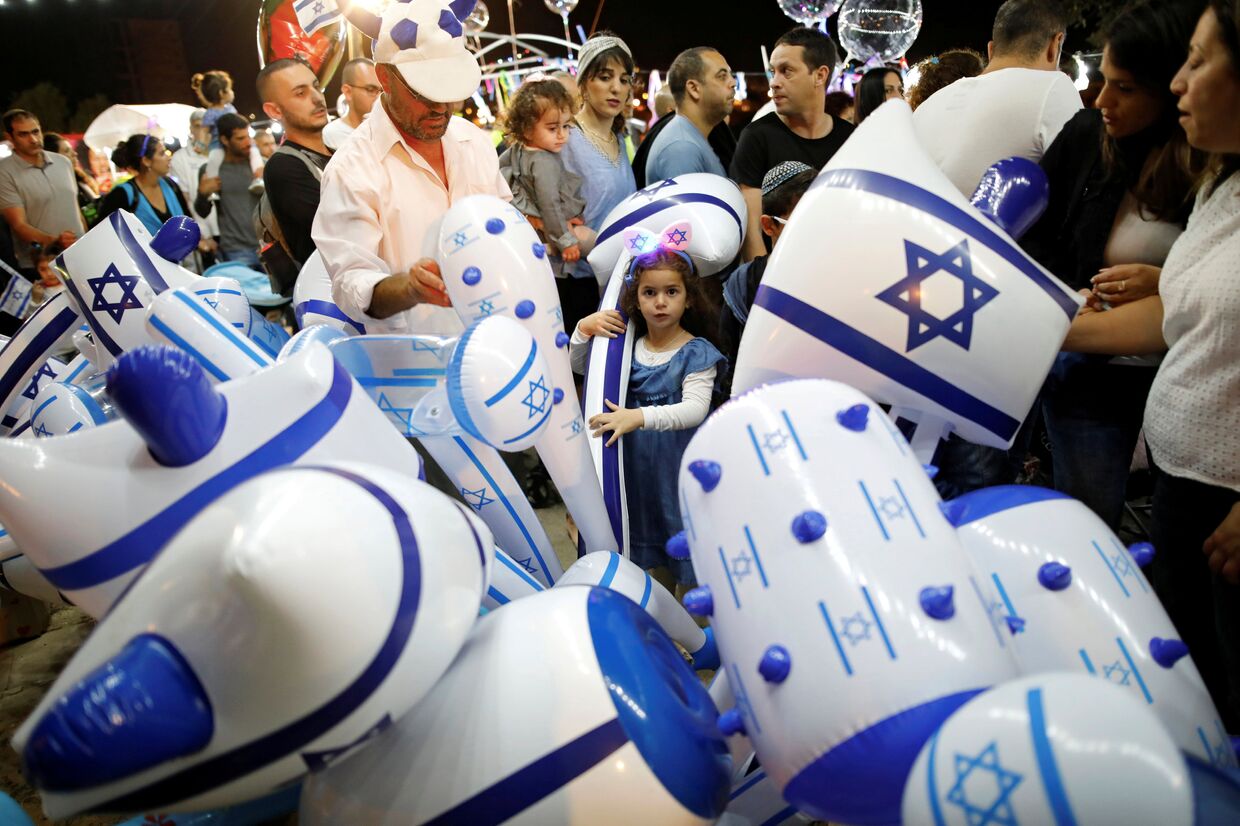 Празднование дня независимости Израиля в городе Ашкелон