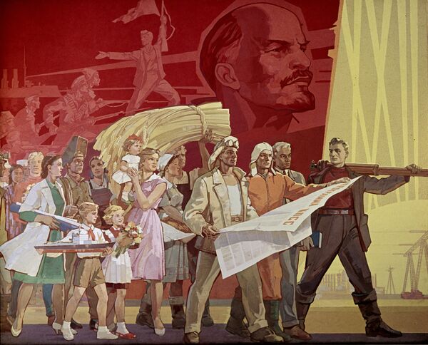 Плакат «Строители коммунизма» Плакат «Строители коммунизма»