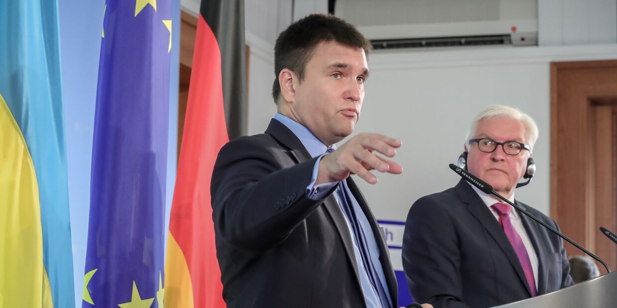 Министр иностранных дел Украины Павел Климкин и Франк-Вальтер Штайнмайер