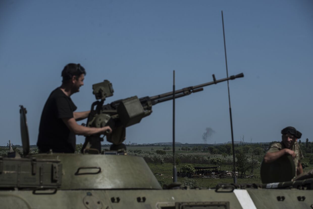 Бронетехника ВСУ в районе Донецка, Украина