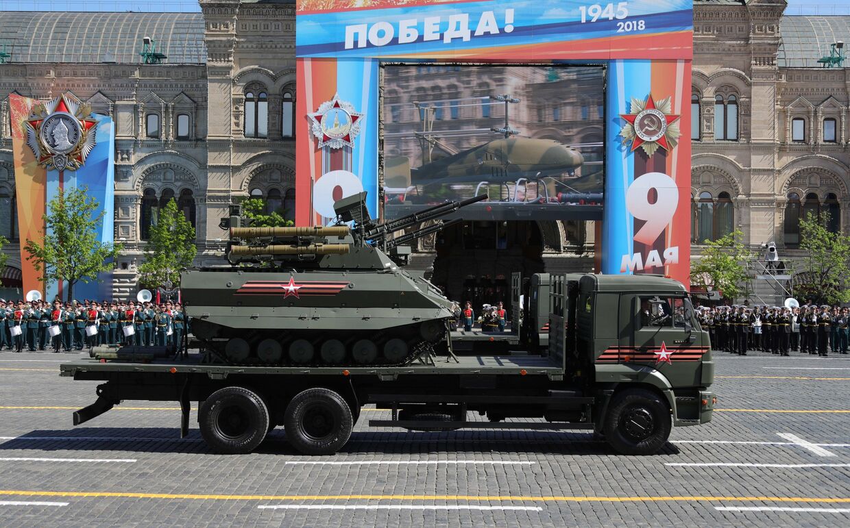 Роботизированный комплекс Уран-9 на военном параде, посвященном 73-й годовщине Победы в ВОВ